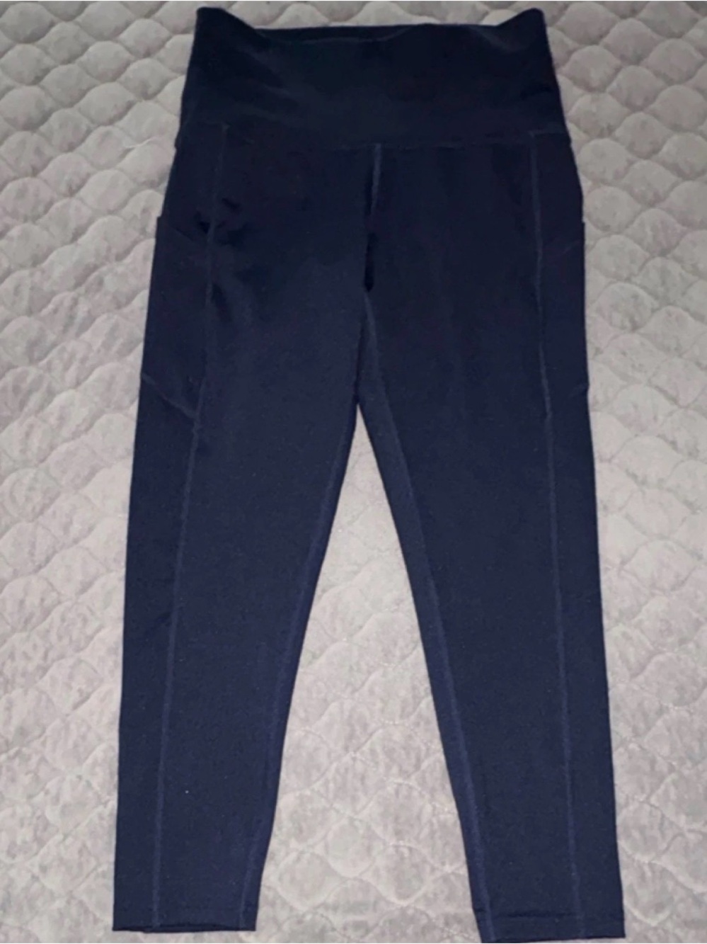 High-Waist Blue Leggings